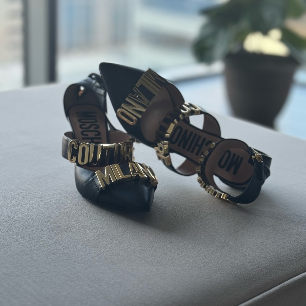 AUTHENTIC Moschino black heels size 38